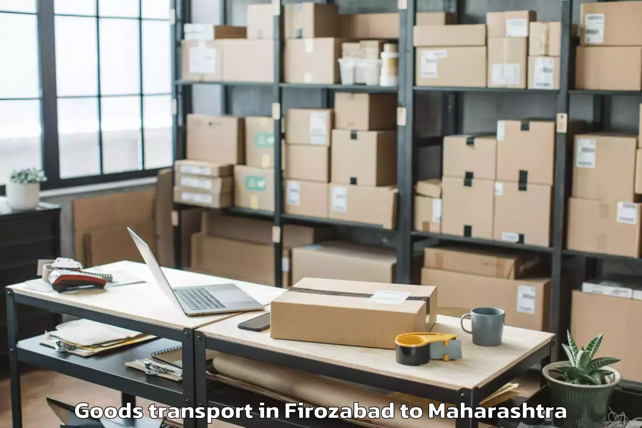 Trusted Firozabad to Saswad Goods Transport